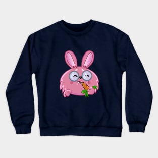 pink rabbit with glasses Crewneck Sweatshirt